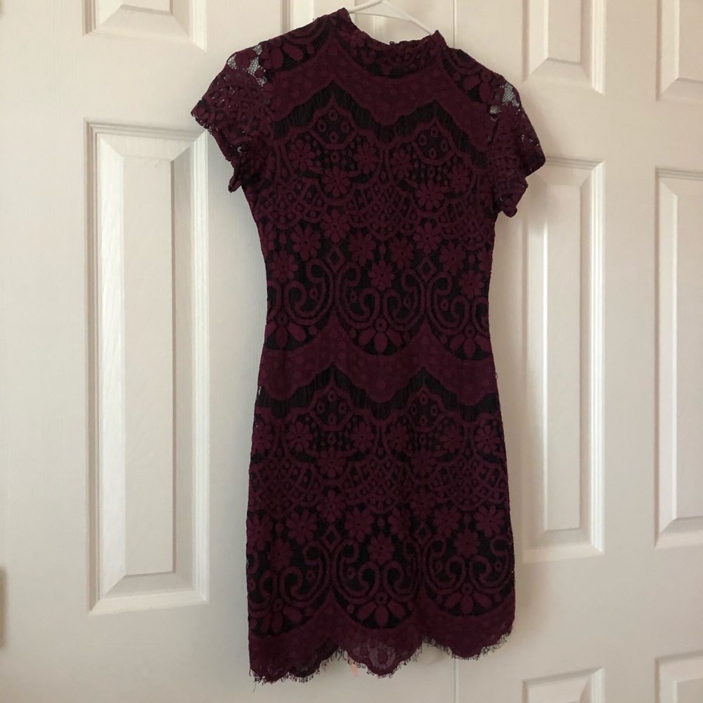 Lacey Maroon Dress